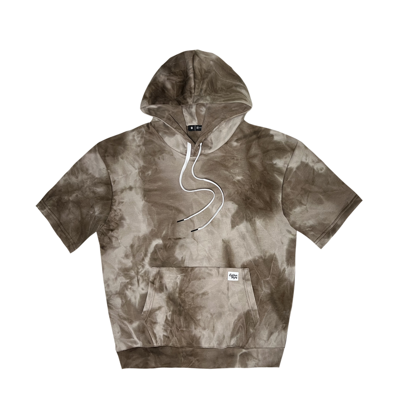 Short sleeve top tie dye hoodie