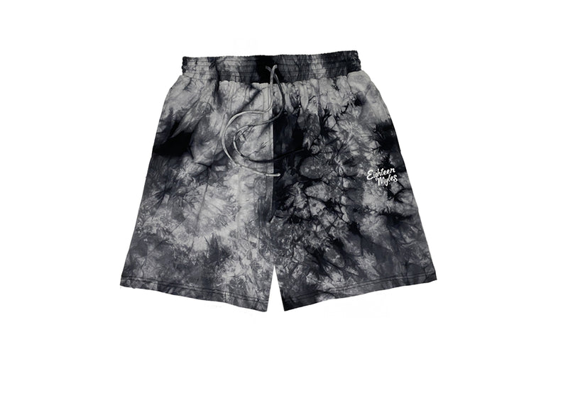TRENCHED BLACK TIE DYE BALLER SHORTS