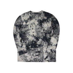 TRENCHED BLACK TIE DYE L/S T-SHIRT