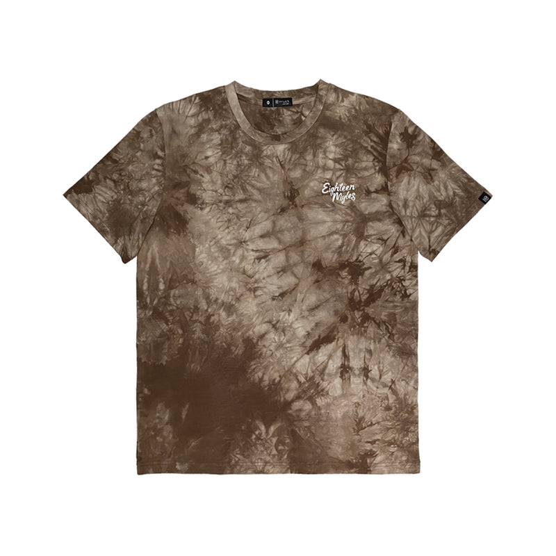 TRENCHED BROWN TIE DYE T-SHIRT